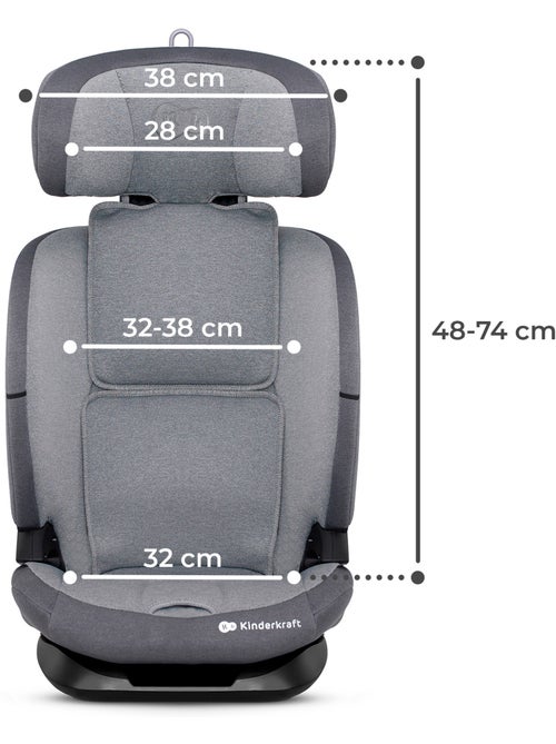 Siège auto Kinderkraft ONETO3 I-SIZE 76-150 cm protection latérale SPS + organisateur voiture - Kiabi