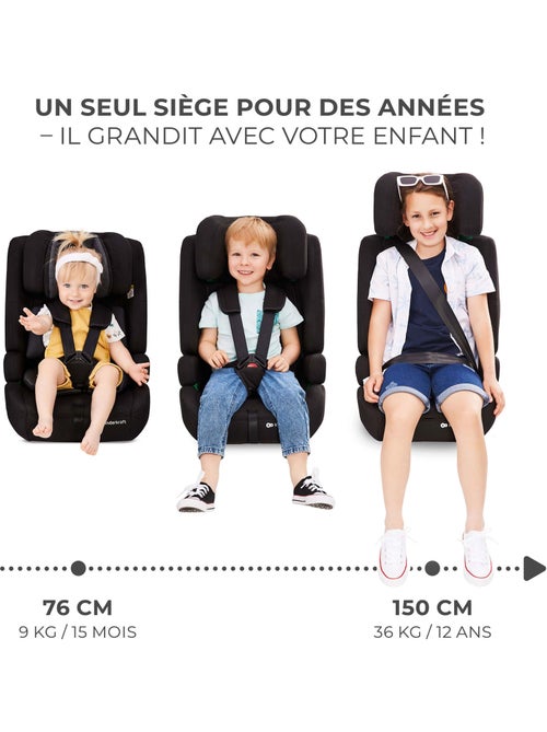 Siège auto Kinderkraft SAFETY FIX 2 I-SIZE 76-150 cm harnais 5 points SPS + organisateur voiture - Kiabi