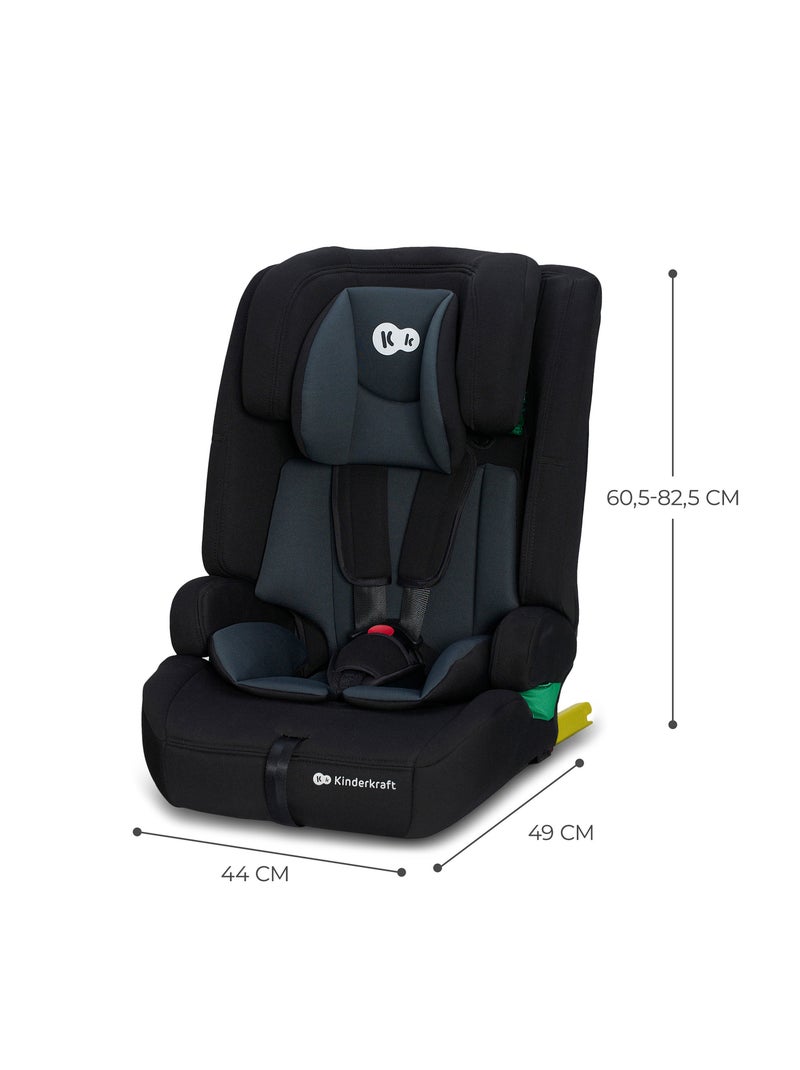 Siège Auto Kinderkraft SAFETY FIX 2 i-Size avec ISOFIX, TOP TETHER et H-GUARD Noir - Kiabi
