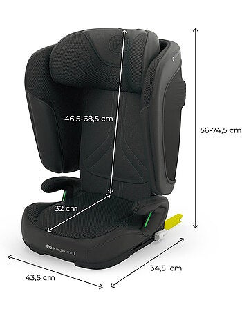 Siège auto Kinderkraft UNITY 2 I-SIZE 100-150 dossier inclinable 5 positions + organisateur voiture