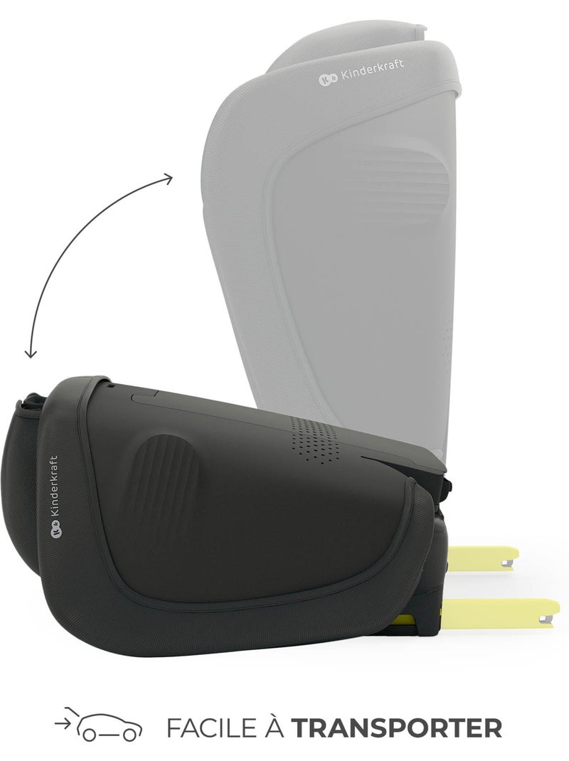 Siège auto Kinderkraft UNITY 2 I-SIZE 100-150 cm ISOFIX pliable dossier inclinable + organisateur Noir - Kiabi