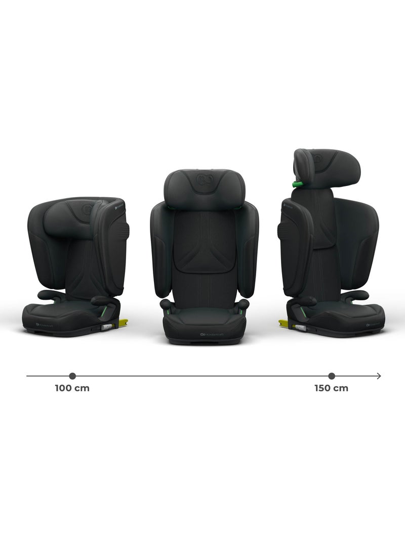 Siège auto Kinderkraft UNITY 2 I-SIZE 100-150 cm ISOFIX pliable dossier inclinable + organisateur Noir - Kiabi