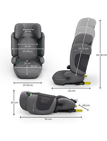 Siège auto Kinderkraft UNITY 2 I-SIZE avec ISOFIX, pliable, SPS+ et dossier inclinable