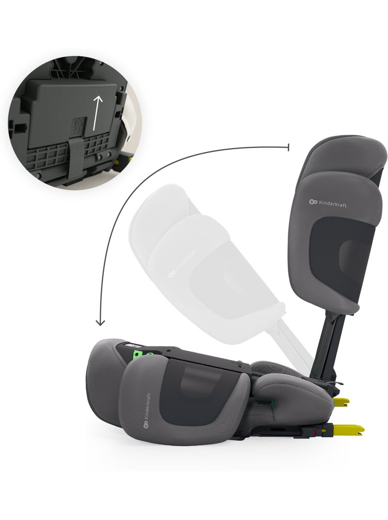 Siège auto Kinderkraft UNITY 2 I-SIZE avec ISOFIX, pliable, SPS+ et dossier inclinable Gris - Kiabi