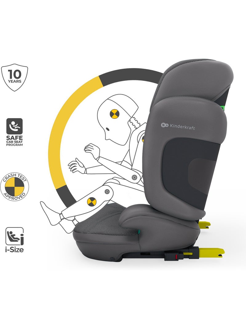 Siège auto Kinderkraft UNITY 2 I-SIZE avec ISOFIX, pliable, SPS+ et dossier inclinable Gris - Kiabi