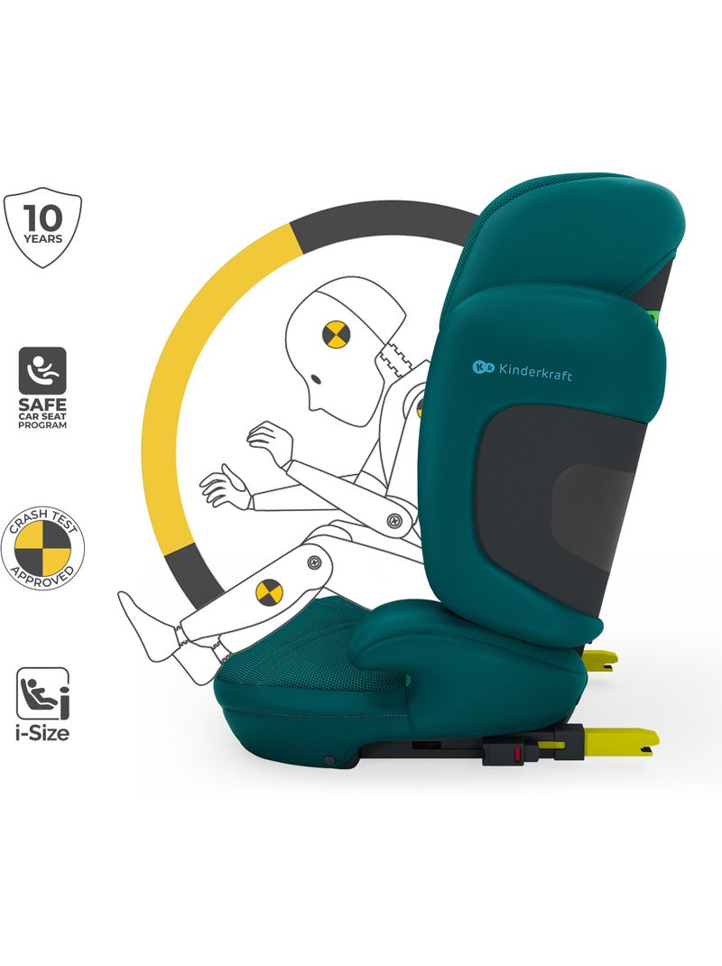 Siège auto Kinderkraft UNITY 2 I-SIZE avec ISOFIX, pliable, SPS+ et dossier inclinable Vert - Kiabi