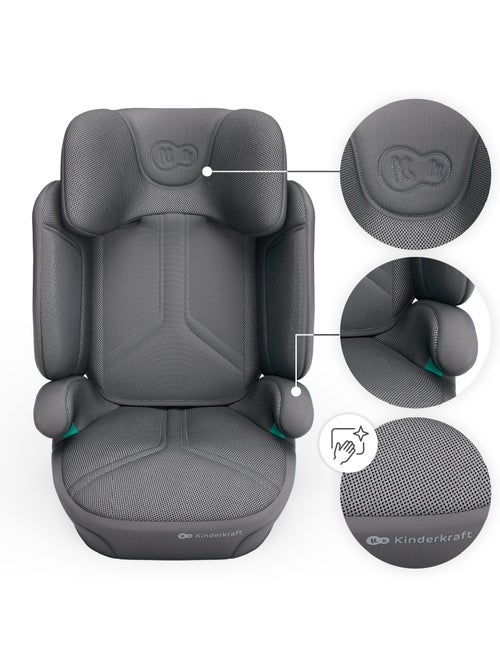 Siège auto Kinderkraft XPAND 2 PRO i-Size 100-150 cm appui-tête H-GUARD+ + organisateur voiture - Kiabi Siège auto Kinderkraft XPAND 2 PRO i-Size 100-150 cm appui-tête H-GUARD+ + organisateur voiture - Kiabi