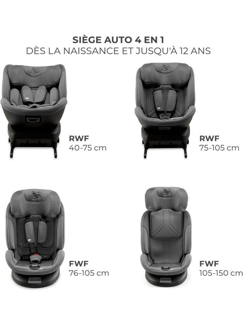 Siège Auto Kinderkraft XPEDITION 3 i-Size 360°, ISOFIX, SPS+, H-GUARD+ et EASY SPIN - Kiabi