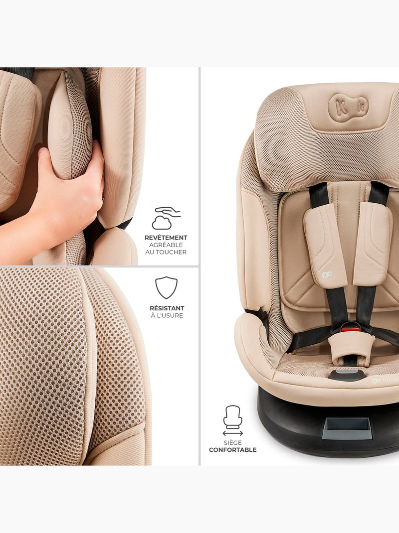 Siège Auto Kinderkraft XPEDITION 3 i-Size 360°, ISOFIX, SPS+, H-GUARD+ et EASY SPIN Noir - Kiabi