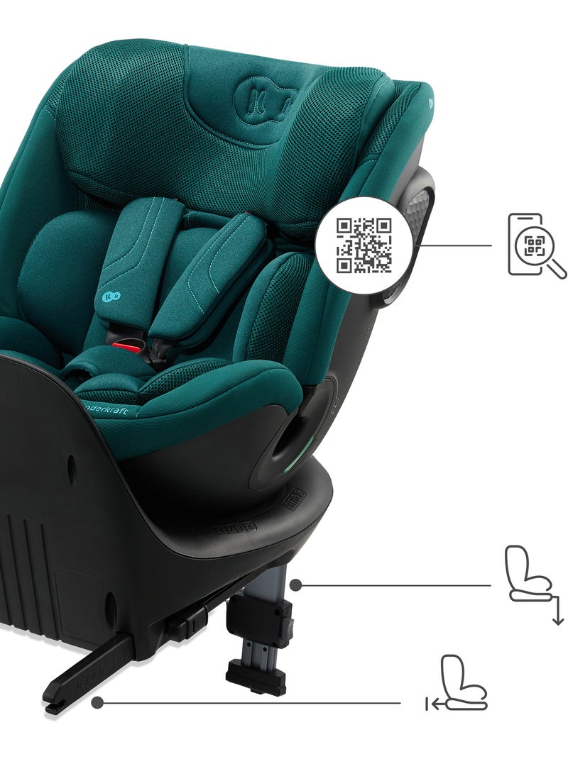 Siège auto Kinderkraft XRIDER 2 I-SIZE 40-150 cm dos à la route 21 kg + organisateur voiture Vert - Kiabi