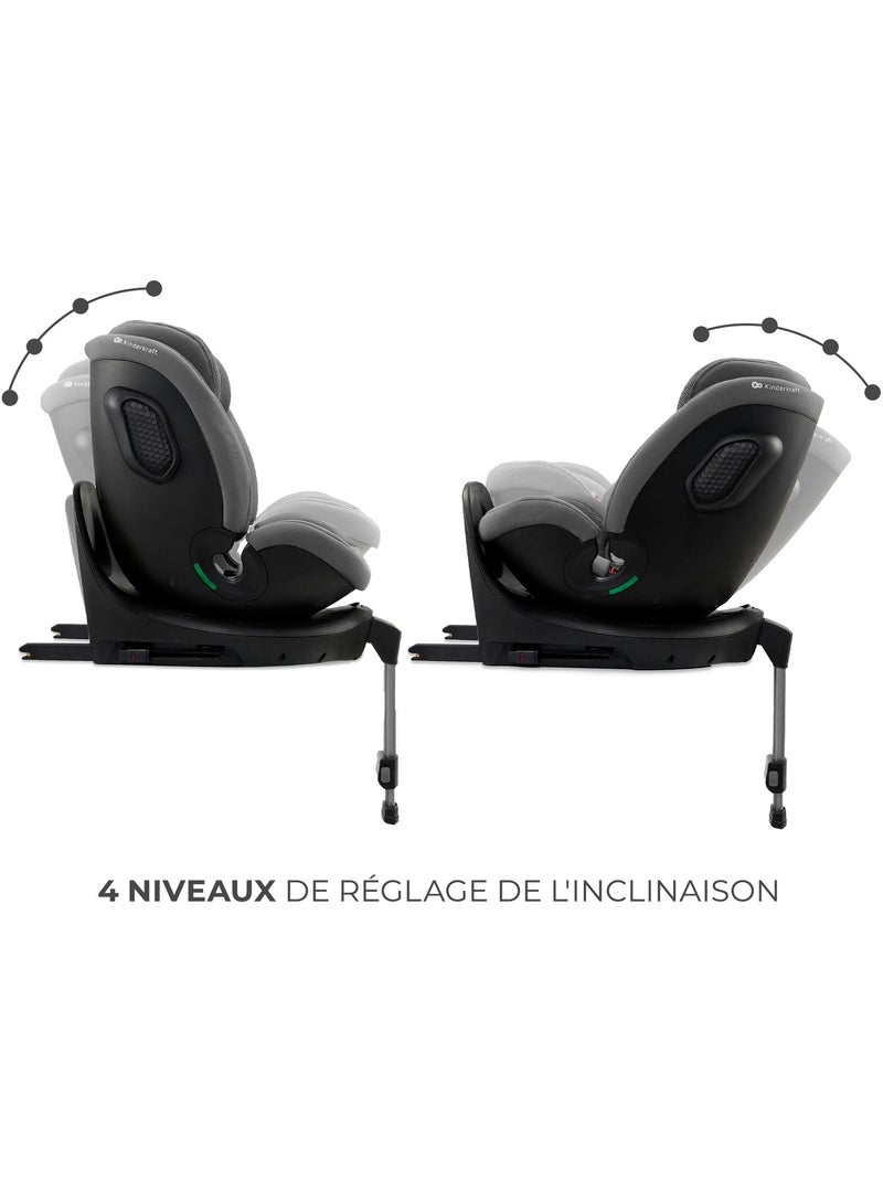 Siège auto Kinderkraft XRIDER 2 I-SIZE 40-150 cm protection latérale SPS+ Gris - Kiabi