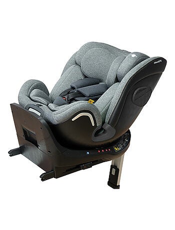 Siège Auto Kora I Size 360° Pivotant - Confort et Sécurité en Gris Clair
