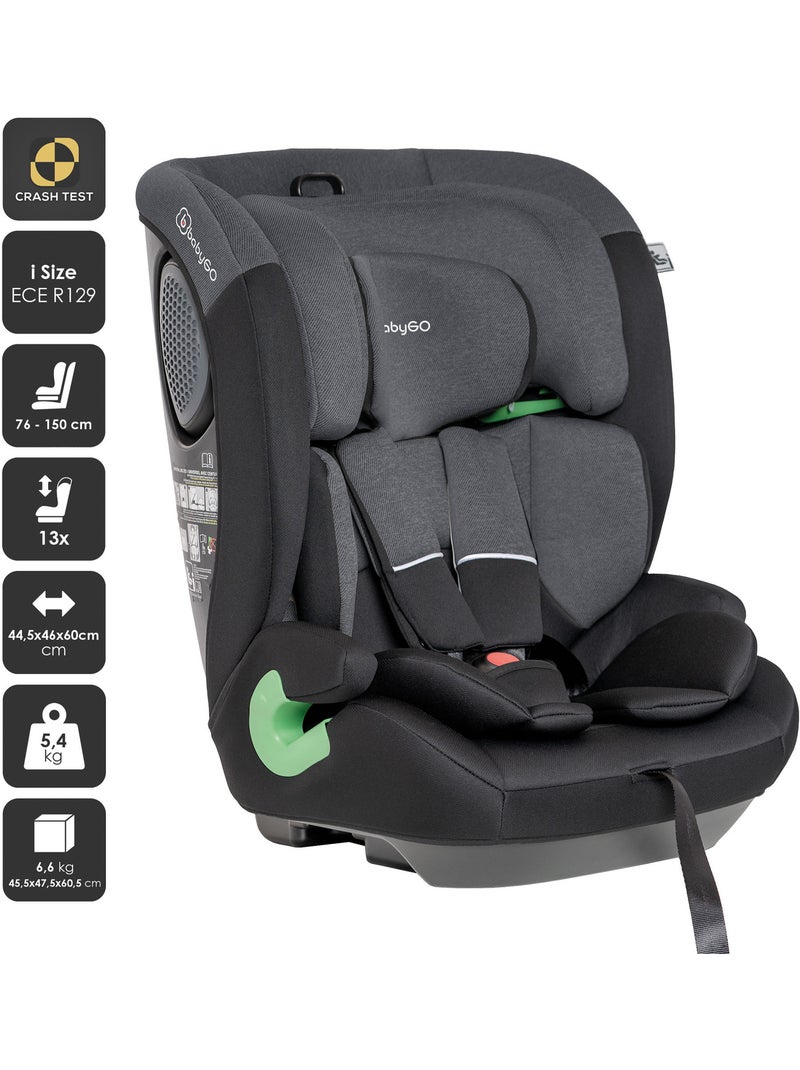 Siège auto lumo - babygo Gris Noir - Kiabi