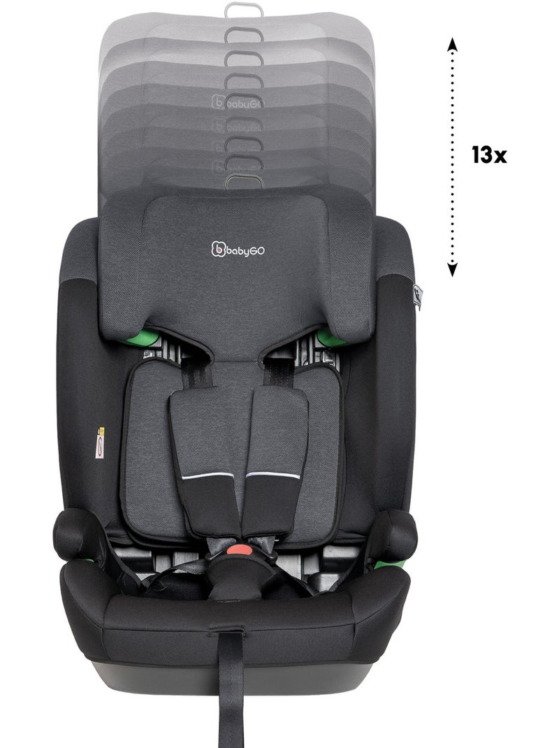 Siège auto lumo - babygo Gris Noir - Kiabi