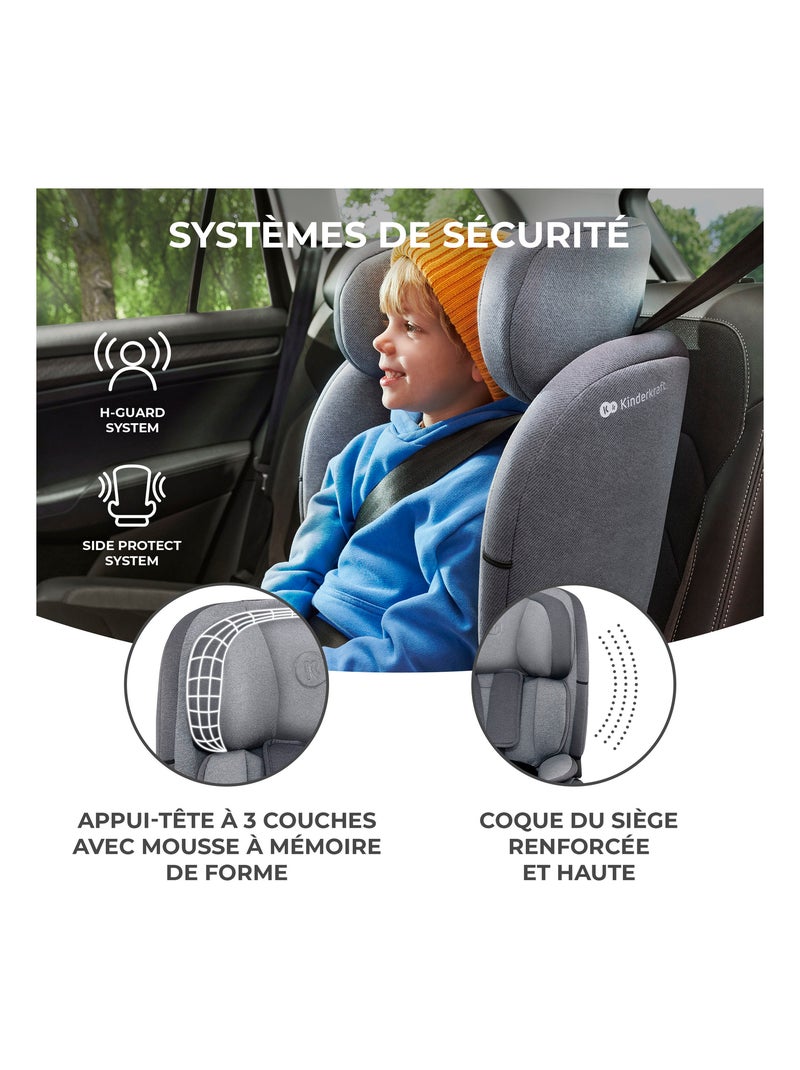Siège auto oneto3 i size modèle pratique et confortable Gris - Kiabi