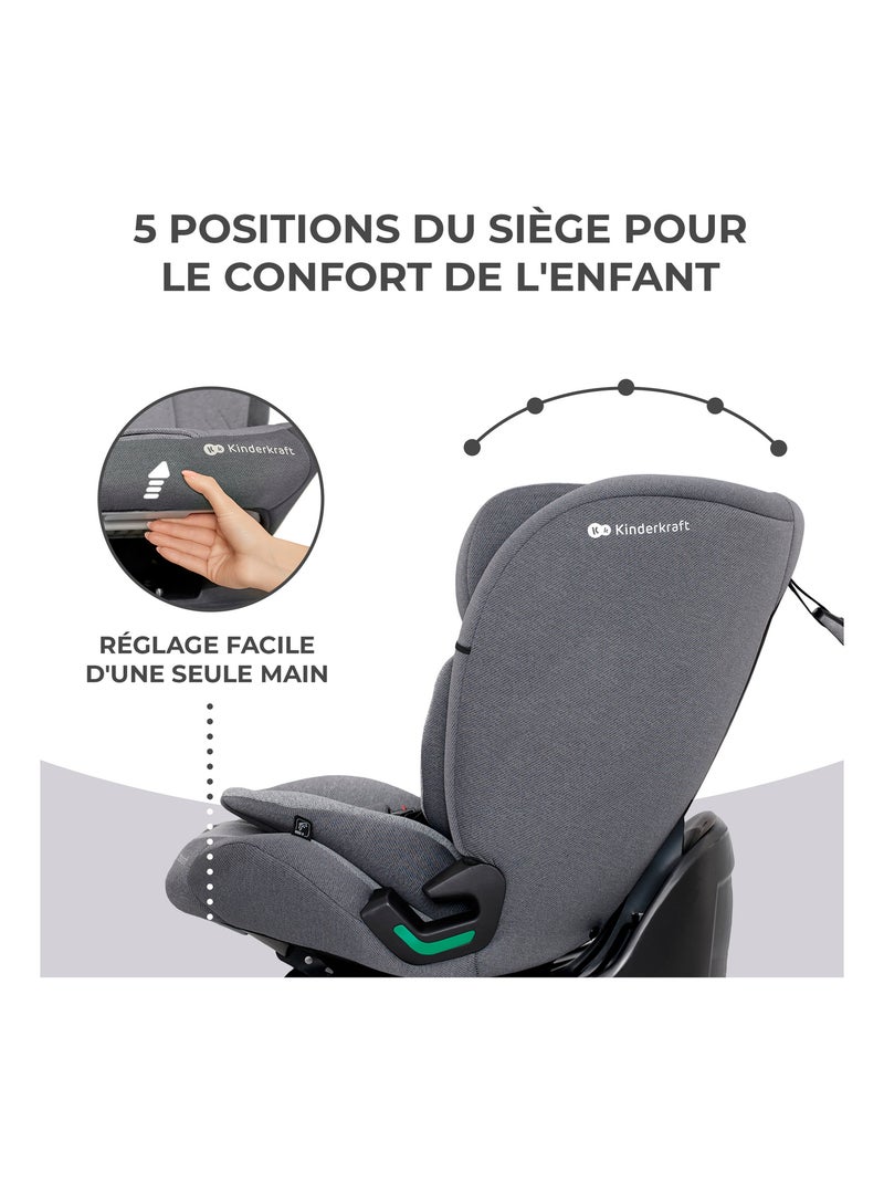 Siège auto oneto3 i size modèle pratique et confortable Gris - Kiabi