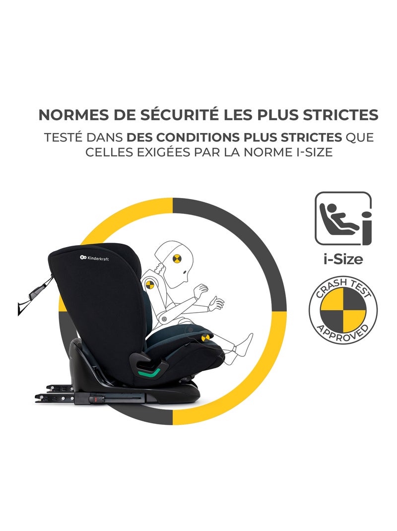 Siège auto oneto3 i size modèle pratique et confortable Noir - Kiabi