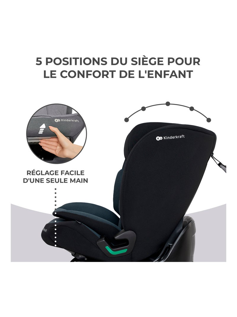 Siège auto oneto3 i size modèle pratique et confortable Noir - Kiabi