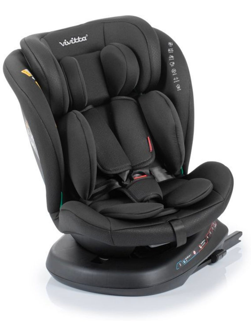 Siège auto pivotant 360° 40-150 cm groupe 0/1/2/3 isofix top tether - sigma ifix vivitta - babyauto Noir - Kiabi