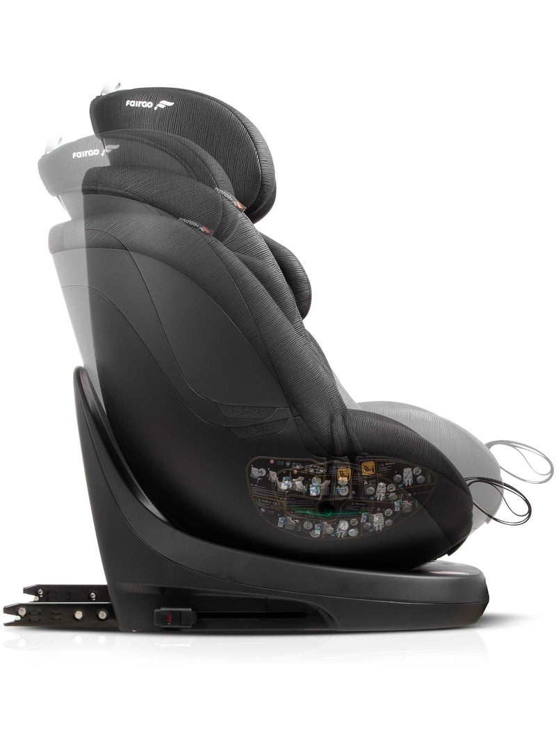 Siège auto pivotant 360° i-size 40-125 cm groupe 0/1/2/3 isofix - magna plus - babyauto Noir - Kiabi