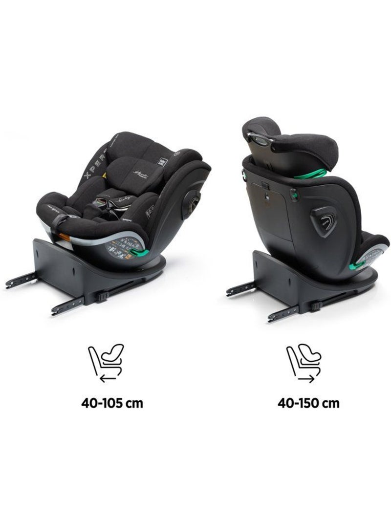 Siège auto pivotant 360° i-size 40-150 cm groupe 0/1/2/3 avec réducteur - xperta - babyauto gris anthracite - Kiabi