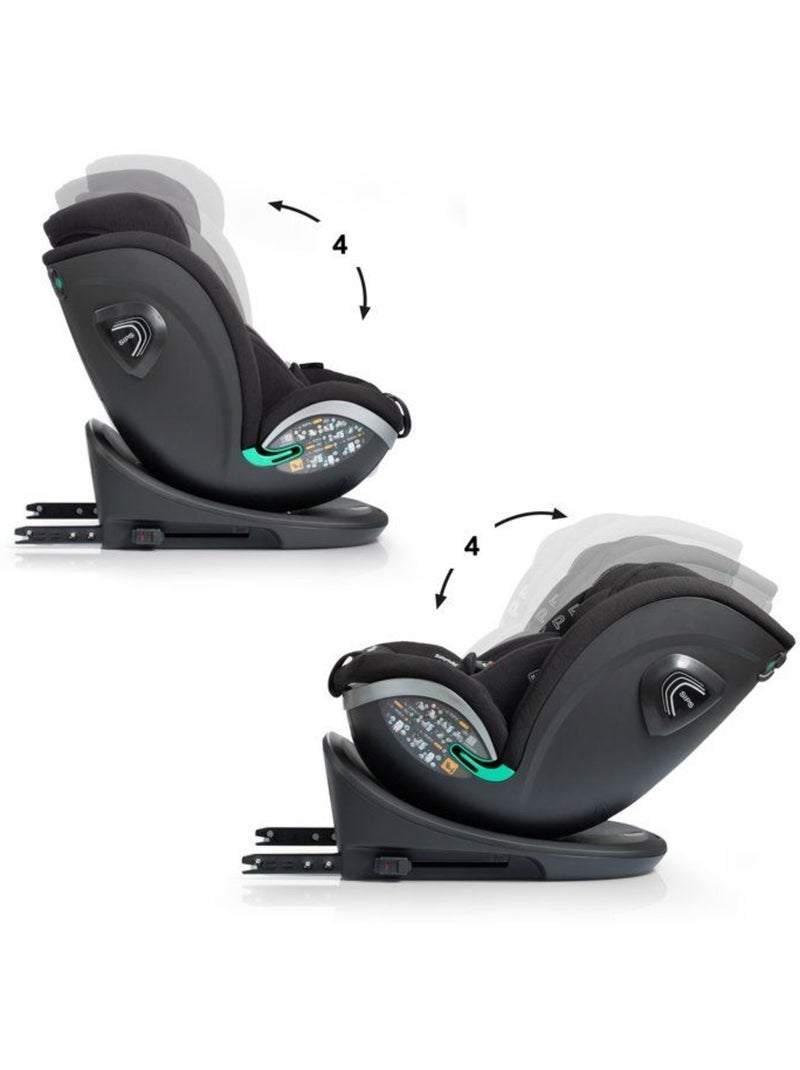 Siège auto pivotant 360° i-size 40-150 cm groupe 0/1/2/3 avec réducteur - xperta - babyauto gris anthracite - Kiabi