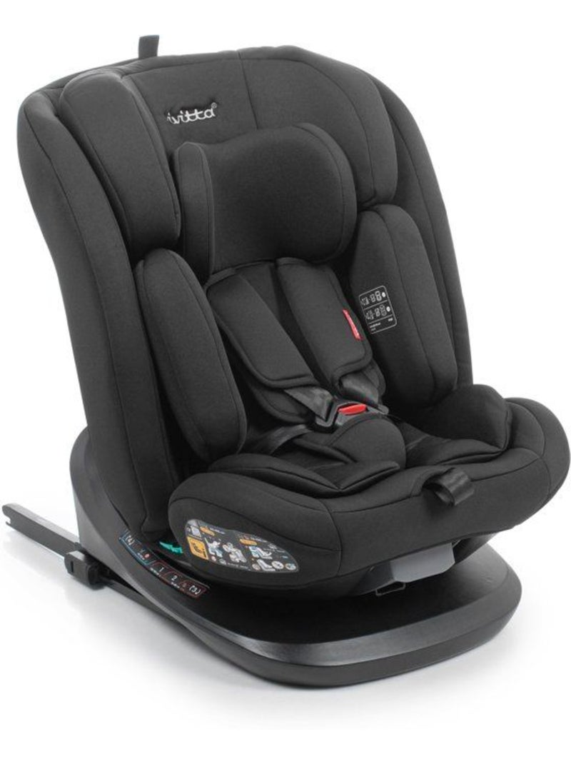 Siège auto pivotant 360° i-size 40-150 cm groupe 0/1/2/3 avec réducteur - zafiro - babyauto Noir - Kiabi