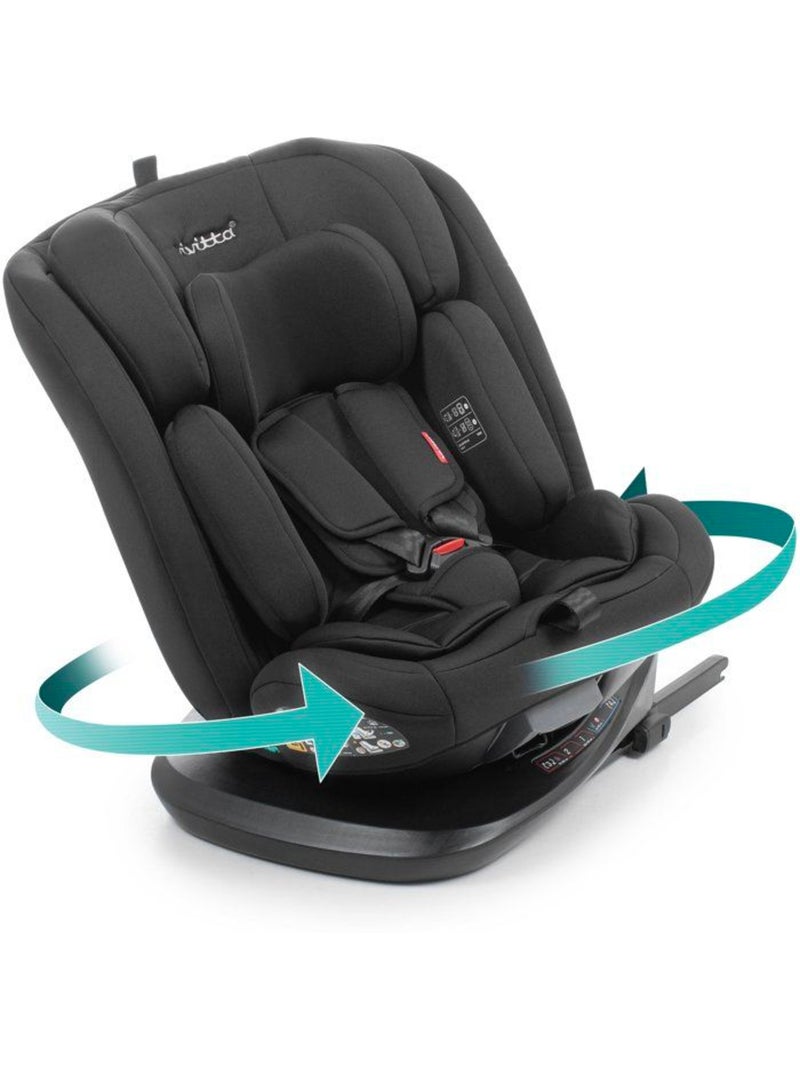 Siège auto pivotant 360° i-size 40-150 cm groupe 0/1/2/3 avec réducteur - zafiro - babyauto Noir - Kiabi