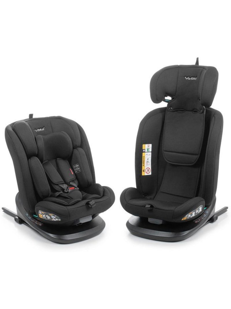 Siège auto pivotant 360° i-size 40-150 cm groupe 0/1/2/3 avec réducteur - zafiro - babyauto Noir - Kiabi