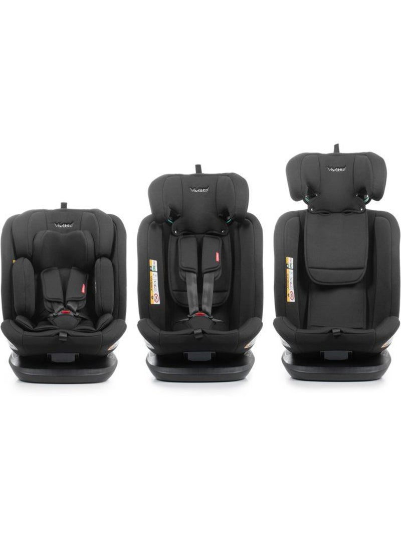 Siège auto pivotant 360° i-size 40-150 cm groupe 0/1/2/3 avec réducteur - zafiro - babyauto Noir - Kiabi
