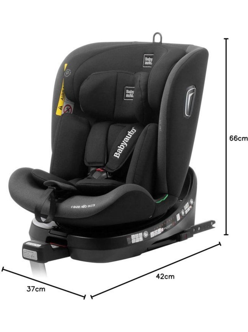 Siège auto pivotant 360° i-size 40-150 cm groupe 0/1/2/3 isofix - aitana - babyauto Noir Gris anthracite - Kiabi