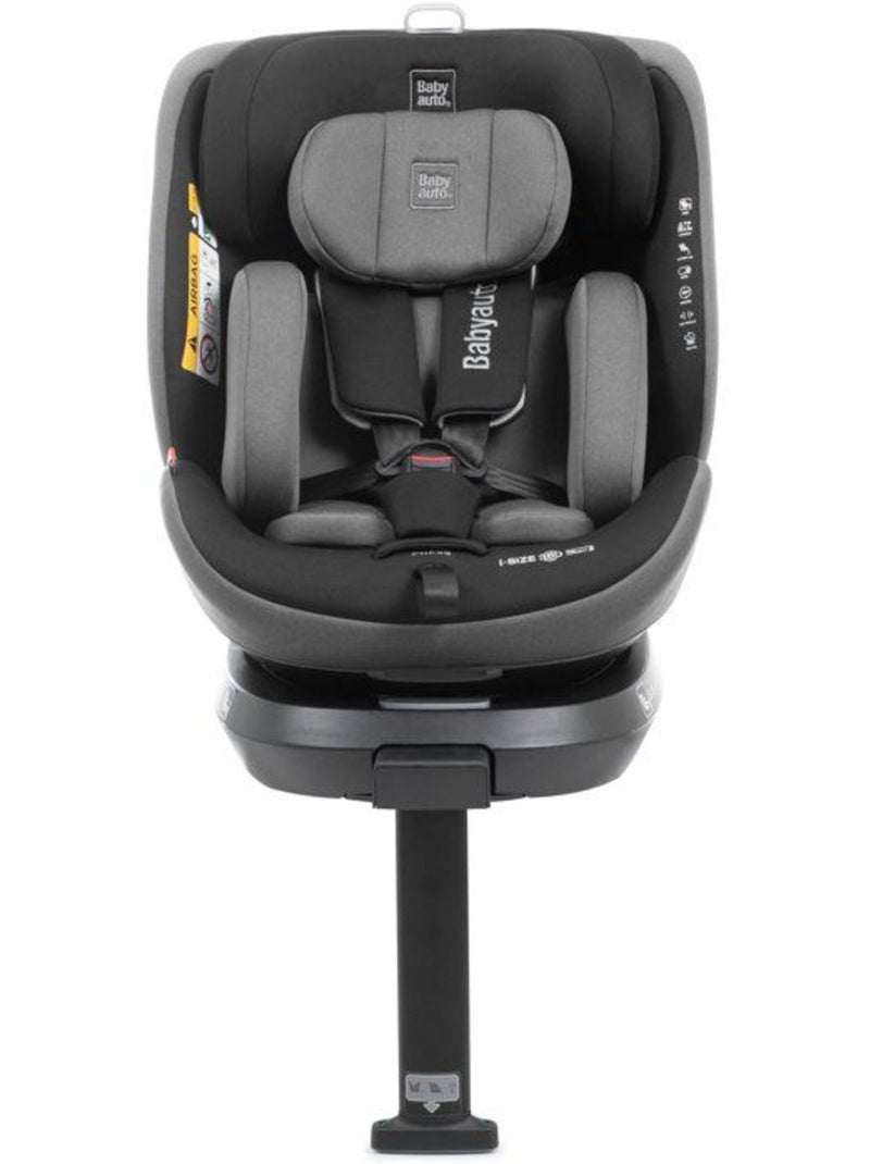 Siège auto pivotant 360° i-size 40-150 cm groupe 0/1/2/3 isofix - core - babyauto gris anthracite - Kiabi