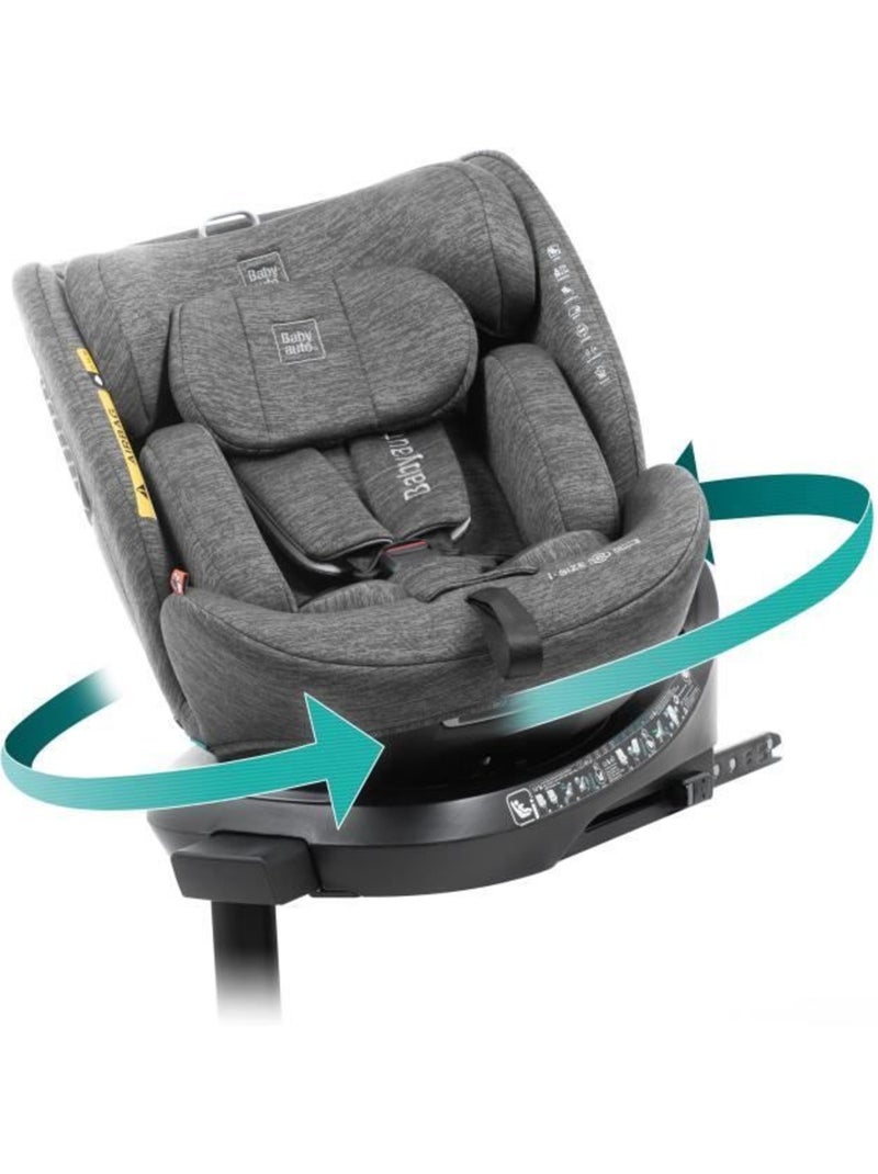 Siège auto pivotant 360° i-size 40-150 cm groupe 0/1/2/3 isofix - core - babyauto Gris - Kiabi