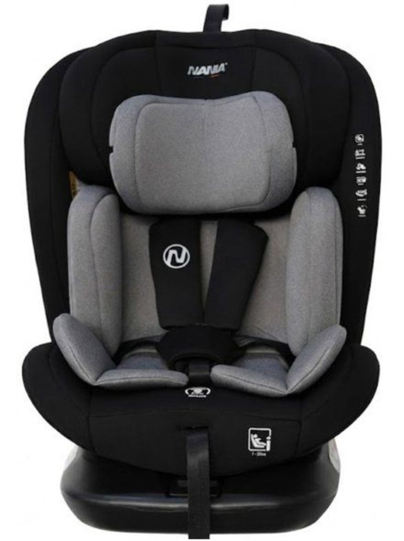 Siège auto pivotant 360° i-size 40-150 cm groupe 0/1/2/3 isofix avec réducteur - como - nania Noir - Kiabi