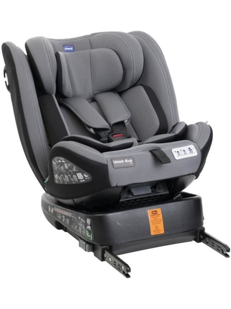 Siège auto pivotant 360° i-size 40-150 cm groupe 0/1/2/3 isofix avec réducteur - unico evo - chicco Gris Noir - Kiabi