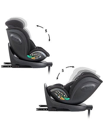 Siège auto pivotant i-size 40-150 cm groupe 0/1/2/3 jambe de force - scudda - babyauto
