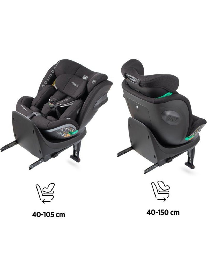 Siège auto pivotant i-size 40-150 cm groupe 0/1/2/3 jambe de force - scudda - babyauto gris anthracite - Kiabi