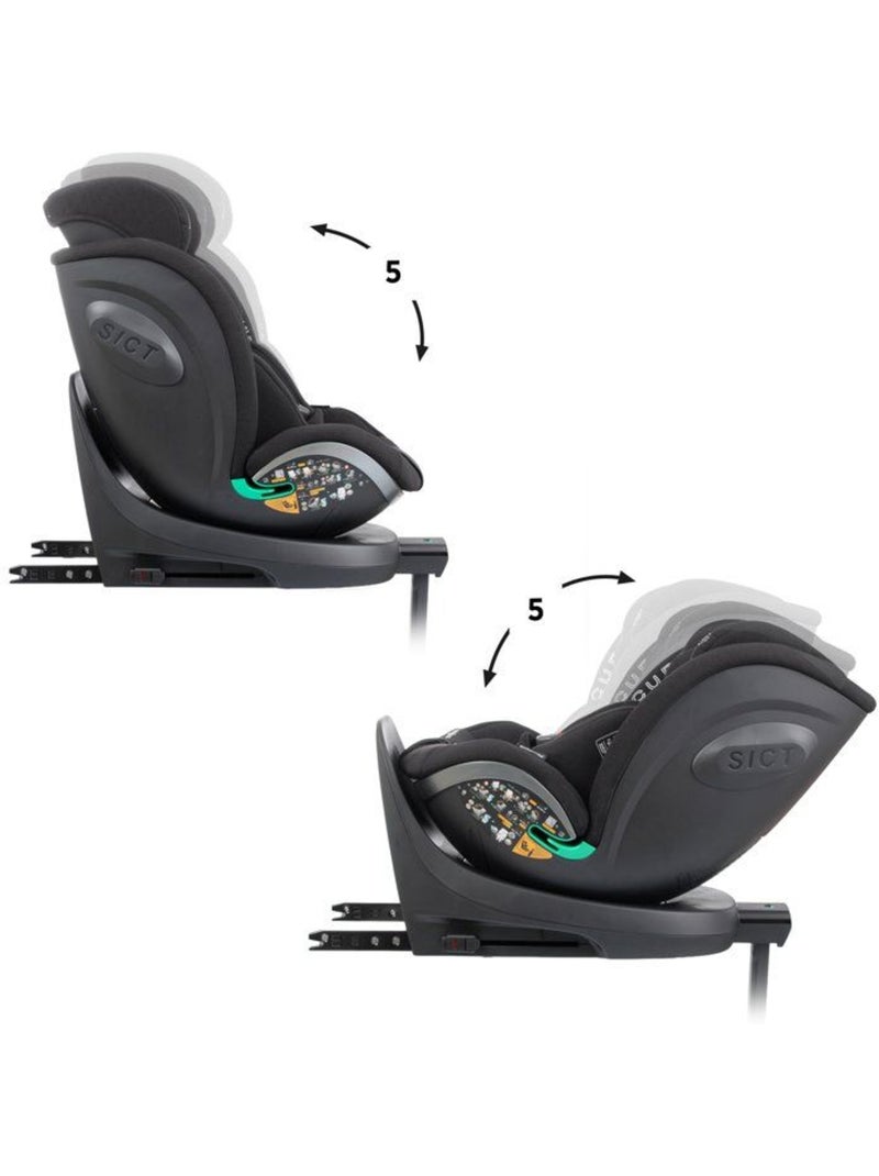 Siège auto pivotant i-size 40-150 cm groupe 0/1/2/3 jambe de force - scudda - babyauto gris anthracite - Kiabi