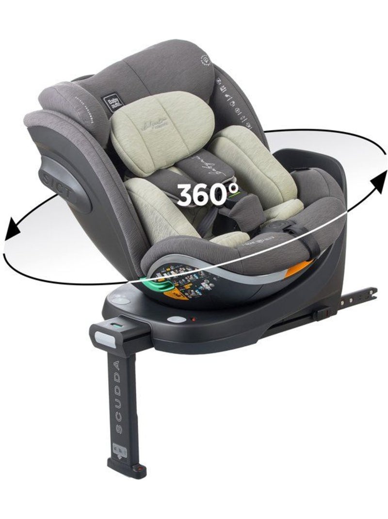 Siège auto pivotant i-size 40-150 cm groupe 0/1/2/3 jambe de force - scudda - babyauto Vert olive - Kiabi