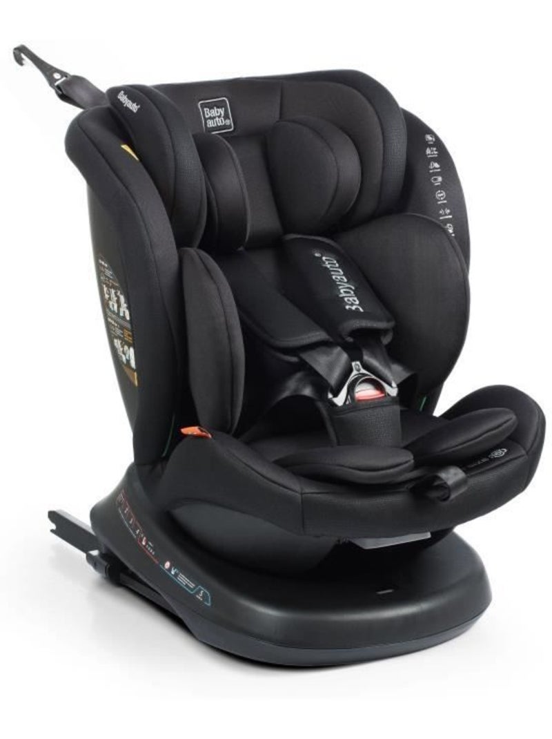 Siège auto pivotant i-size plus 40-150 cm groupe 0/1/2/3 isofix - rodia - babyauto Noir - Kiabi