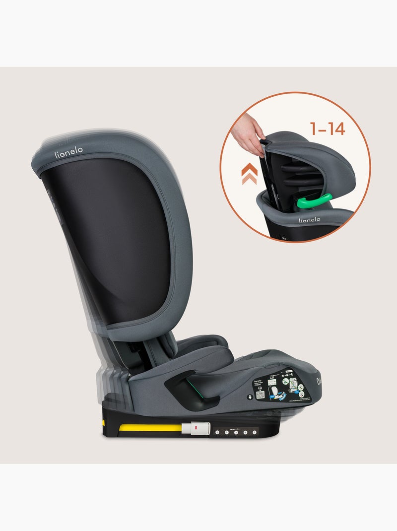 Siège auto pliable LIONELO Orin i-Size - ISOFIX - 100-150 cm - Léger - Groupe 2/3 Gris - Kiabi