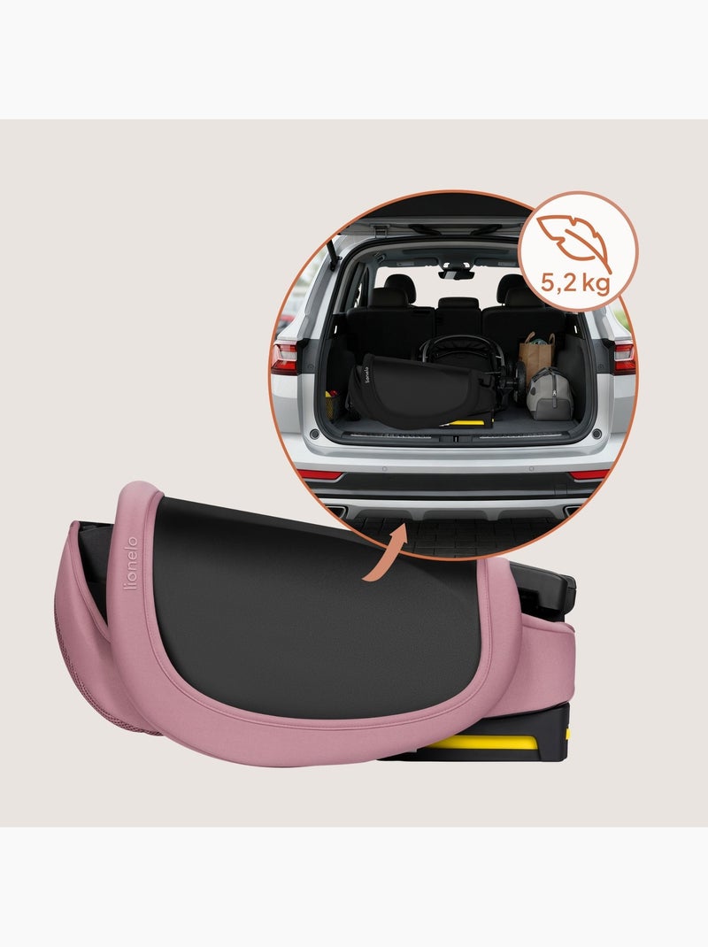 Siège auto pliable lionelo orin i-size - isofix - 100-150 cm - léger - groupe 2/3 Noir Rose Noir - Kiabi