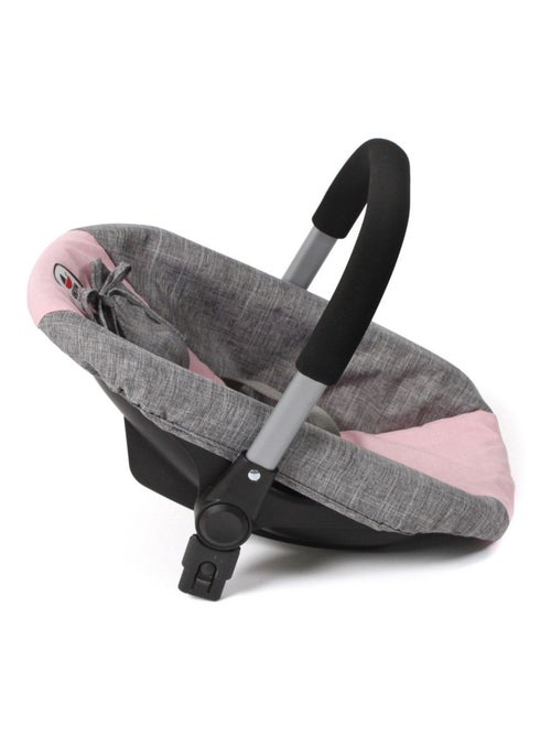 Siège auto pour poupée avec adaptateur - Gris-rose - Kiabi