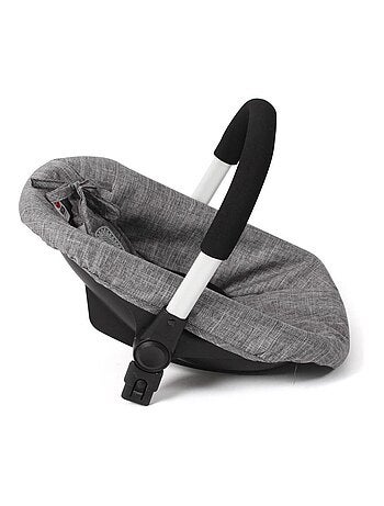 Siège auto pour poupée avec adaptateur Jeans gris