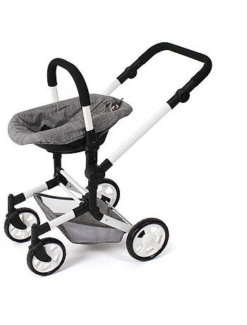 Siège auto pour poupée avec adaptateur Jeans gris