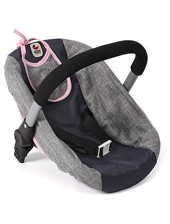 Siège auto pour poupée avec adaptateur Jeans gris-marine