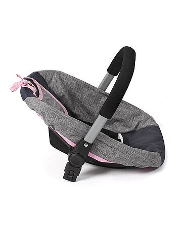 Siège auto pour poupée avec adaptateur Jeans gris-marine