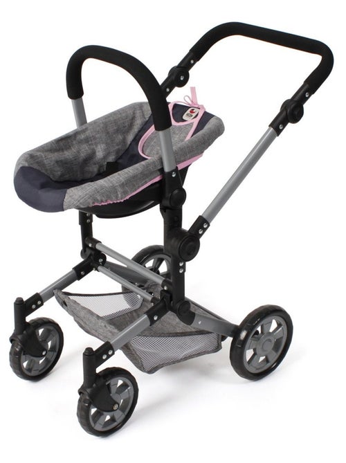 Siège auto pour poupée avec adaptateur Jeans gris-marine - Kiabi