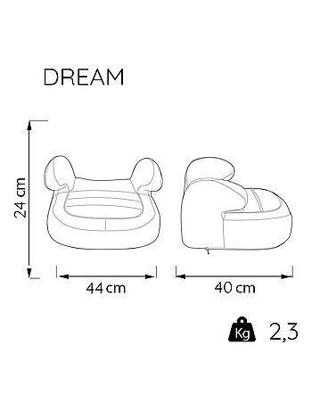 Siège auto rehausseur bas DREAM - Groupe 2/3 (15-36kg) - Disney Luxe