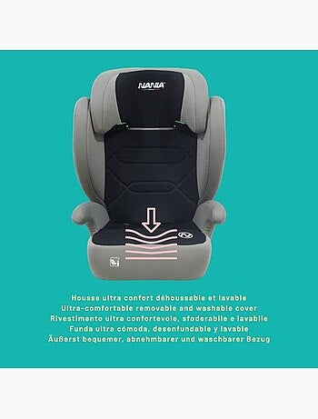 Siège auto rehausseur i-size 100-150 cm groupe 2/3 ceinturé - belem - nania